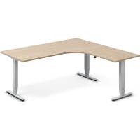 H&aelig;ve-s&aelig;nkebord DNA, Eg 1800x1800mm H&oslash;jre 3-ben/Alugr&aring;