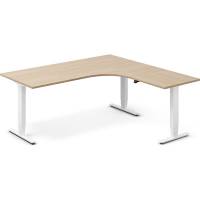 H&aelig;ve-s&aelig;nkebord DNA, Eg 1800x1800mm H&oslash;jre 3-ben/Hvid