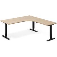 H&aelig;ve-s&aelig;nkebord DNA, Eg 1800x2000mm H&oslash;jre 3-ben/Sort