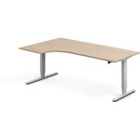 H&aelig;ve-s&aelig;nkebord DNA, Eg 2000x1200mm Venstre 2-ben/Alugr&aring;