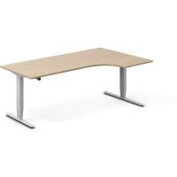 H&aelig;ve-s&aelig;nkebord DNA, Eg 2000x1200mm H&oslash;jre 2-ben/Alugr&aring;