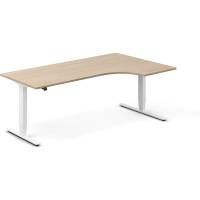 H&aelig;ve-s&aelig;nkebord DNA, Eg 2000x1200mm H&oslash;jre 2-ben/Hvid