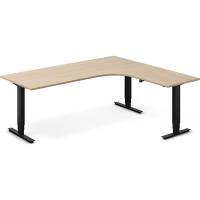 H&aelig;ve-s&aelig;nkebord DNA, Eg 2000x1800mm H&oslash;jre 3-ben/Sort