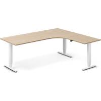 H&aelig;ve-s&aelig;nkebord DNA, Eg 2000x1800mm H&oslash;jre 3-ben/Hvid