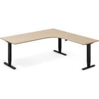 H&aelig;ve-s&aelig;nkebord DNA, Eg 2000x2000mm H&oslash;jre 3-ben/Sort