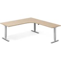 H&aelig;ve-s&aelig;nkebord DNA, Eg 2000x2200mm H&oslash;jre 3-ben/Alugr&aring;