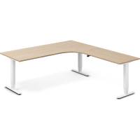 H&aelig;ve-s&aelig;nkebord DNA, Eg 2000x2200mm H&oslash;jre 3-ben/Hvid