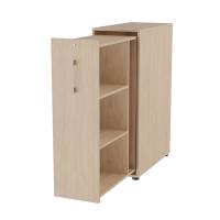 Towerskab DNA A9 Venstre, Eg med alugr&aring;t h&aring;ndtag