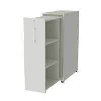 Towerskab DNA A9 Venstre, Lys gr&aring; med hvidt h&aring;ndtag