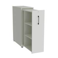 Towerskab DNA A9 H&oslash;jre, Lys gr&aring; med sort h&aring;ndtag