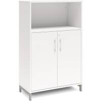 Kontorskab DNA, 800x1275 mm, Hvid/Alugr&aring; 3A4/2A4