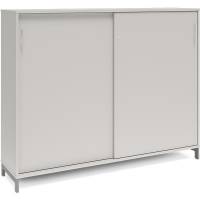 Kontorskab DNA, 1600x1275 mm, Lys gr&aring;/Alugr&aring;, skyded&oslash;r 3A4