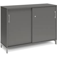 Kontorskab DNA, 1200x890 mm, Antracit/Alugr&aring;, skyded&oslash;r 2A4