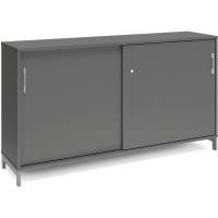 Kontorskab DNA, 1600x890 mm, Antracit/Alugr&aring;, skyded&oslash;r 2A4