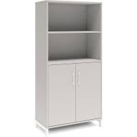 Kontorskab DNA, 800x1660 mm, Lys gr&aring;/Hvid 4A4/2A4