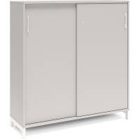 Kontorskab DNA, 1200x1275 mm, Lys gr&aring;/Hvid, skyded&oslash;r 3A4