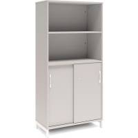 Kontorskab DNA, 800x1660 mm, Lys gr&aring;/Hvid, skyded&oslash;r 4A4