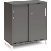 Kontorskab DNA, 800x890 mm, Antracit/Hvid, skyded&oslash;r 2A4