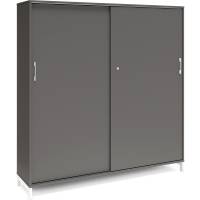 Kontorskab DNA, 1600x1660 mm, Antracit/Hvid, skyded&oslash;r 4A4