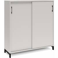 Kontorskab DNA, 1200x1275 mm, Lys gr&aring;/Sort, skyded&oslash;r 3A4