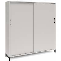 Kontorskab DNA, 1600x1660 mm, Lys gr&aring;/Sort, skyded&oslash;r 4A4