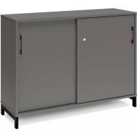 Kontorskab DNA, 1200x890 mm, Antracit/Sort, skyded&oslash;r 2A4