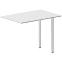 Skrivebord, tilbyg DNA Lys gr&aring; 1000x600 mm I-ben Alugr&aring;