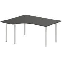 Skrivebord DNA, Antracit 1600x1200 mm Venstre I-ben/Alugr&aring;