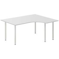 Skrivebord DNA, Lysgr&aring; 1600x1200 mm H&oslash;jre I-ben/Alugr&aring;