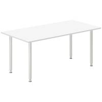 Skrivebord DNA, Hvid 1600x800mm I-ben/Alugr&aring;