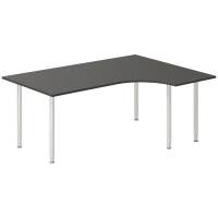 Skrivebord DNA, Antracit 1800x1200 mm H&oslash;jre I-ben/Alugr&aring;