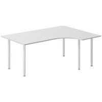 Skrivebord DNA, Lysgr&aring; 1800x1200 mm H&oslash;jre I-ben/Alugr&aring;