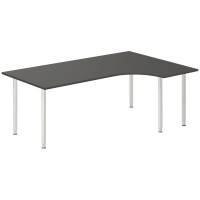 Skrivebord DNA, Antracit 2000x1200 mm H&oslash;jre I-ben/Alugr&aring;