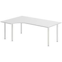 Skrivebord DNA, Lysgr&aring; 2000x1200 mm Venstre I-ben/Alugr&aring;