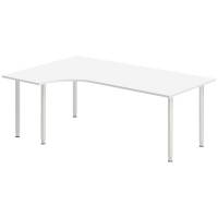 Skrivebord DNA, Hvid 2000x1200mm Venstre I-ben/Alugr&aring;