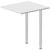 Skrivebord, tilbyg DNA Lys gr&aring; 600x600 mm I-ben Alugr&aring;