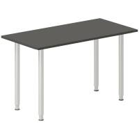 Skrivebord, tilbyg DNA Antracit 1200x600 mm I-ben Alugr&aring;