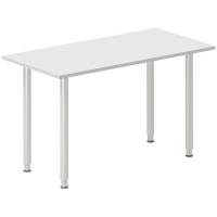 Skrivebord, tilbyg DNA Lys gr&aring; 1200x600 mm I-ben Alugr&aring;