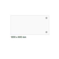 Skrivebord, tilbyg DNA Lys gr&aring; 1200x600 mm I-ben Alugr&aring;