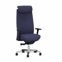 Kontorstol Savo XO Marine bl&aring; tekstil Krom fodkryds