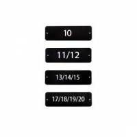 Nummerplade med 1 nummer pr. plade