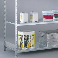 Universalreol Hylde Boltlessplan med st&aring;lhylder 1500x500 mm