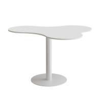 Bord Am&ouml;ba 1005, 1200x1500 mm, H&oslash;jde 900 mm, Hvid laminat, Hvidt stel