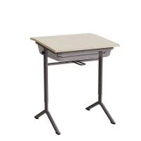 Elevbord Atlas 1128, 650x550mm, lydd&aelig;mpende eg h&oslash;jtrykslaminat, gr&aring;t stel