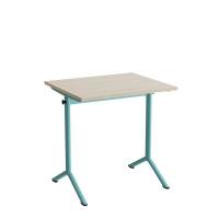 Bord Atlas 1130, 700x600mm, eg h&oslash;jtrykslaminat, turkis stel