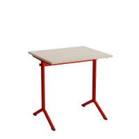 Bord Atlas 1130, 700x600mm, eg h&oslash;jtrykslaminat, r&oslash;dt stel