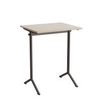 Bord Atlas 1130, 700x600mm, eg h&oslash;jtrykslaminat, gr&aring;t stel