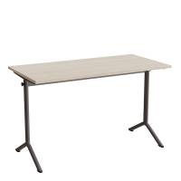 Bord Atlas 1130, 1200x600mm, eg h&oslash;jtrykslaminat, gr&aring;t stel