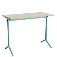 Bord Atlas 1130, 1200x600mm, eg h&oslash;jtrykslaminat, turkis stel