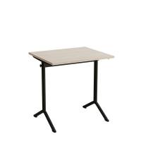 Bord Atlas 1130, 700x600mm, lydd&aelig;mpende eg h&oslash;jtrykslaminat, sortolivent stel